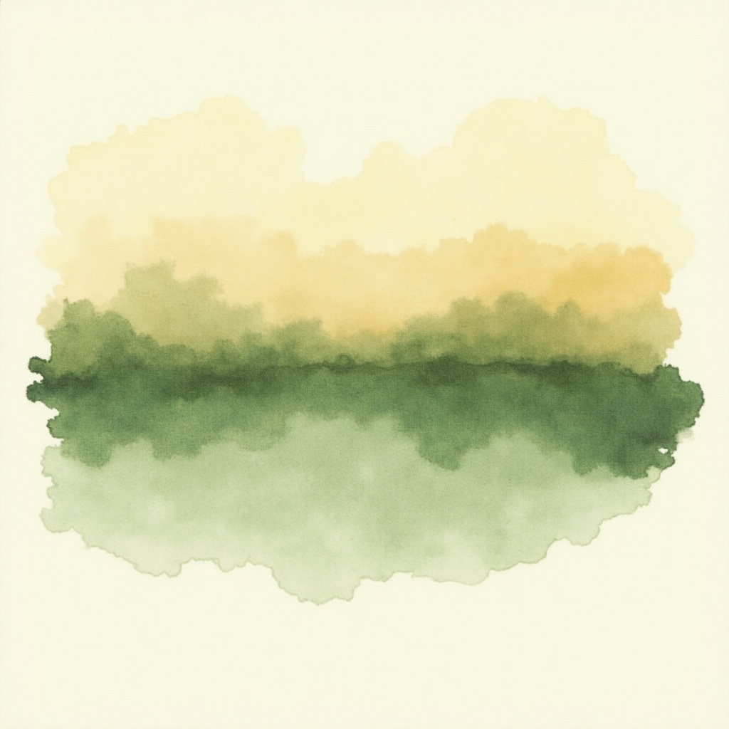 Abstrakte Aquarellmalerei, ruhige übereinanderliegende Farbschichten